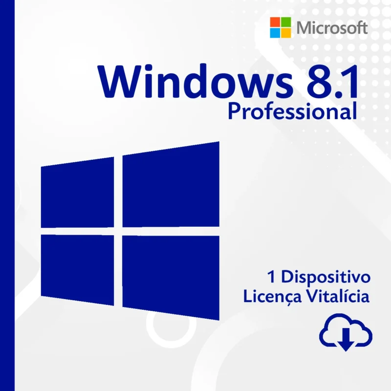 Microsoft Windows 8.1 Professional – Licença Digital para 1 PC