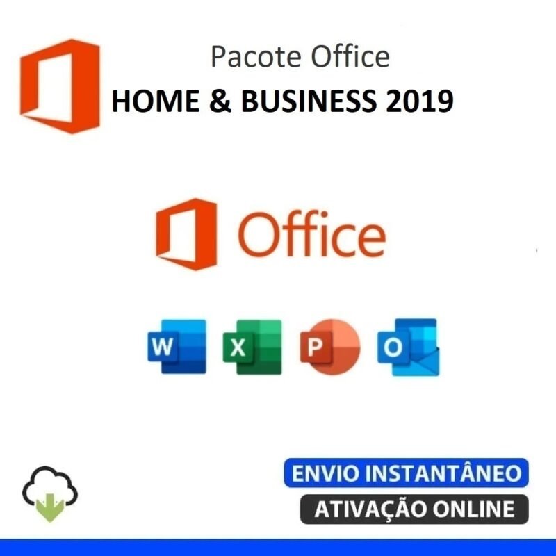 Microsoft Office Home & Business 2019 – Licença Digital para 1 PC