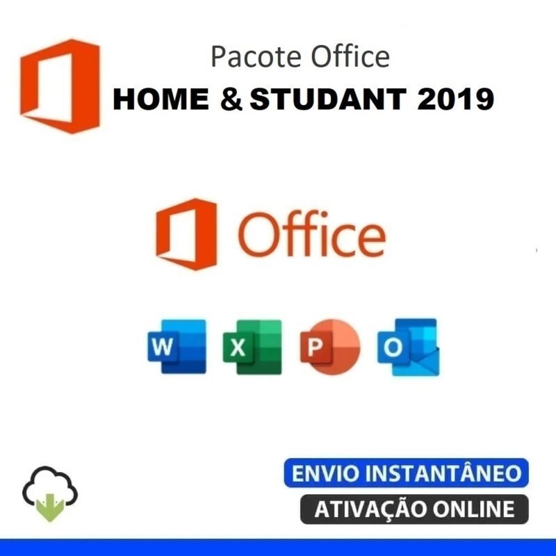 Microsoft Office Home and Student 2019 - Licença Digital para 1 PC